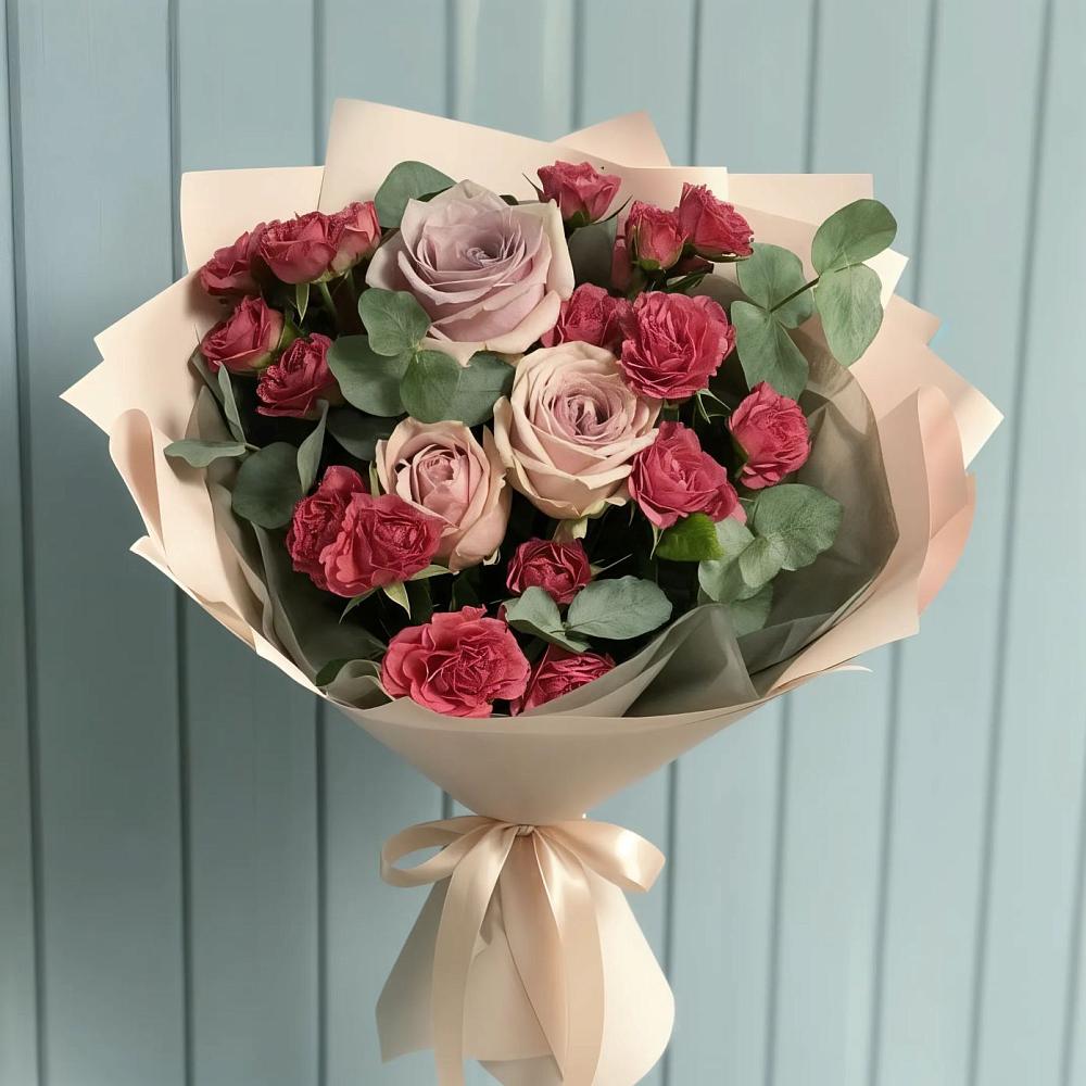 Букет цветов из: Гвоздики и Розы в Колычево Можайского района