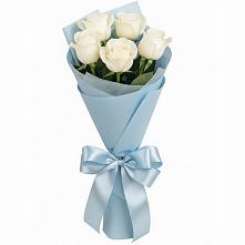 Букет 5 Белых роз Проуд в Колычево Можайского района
