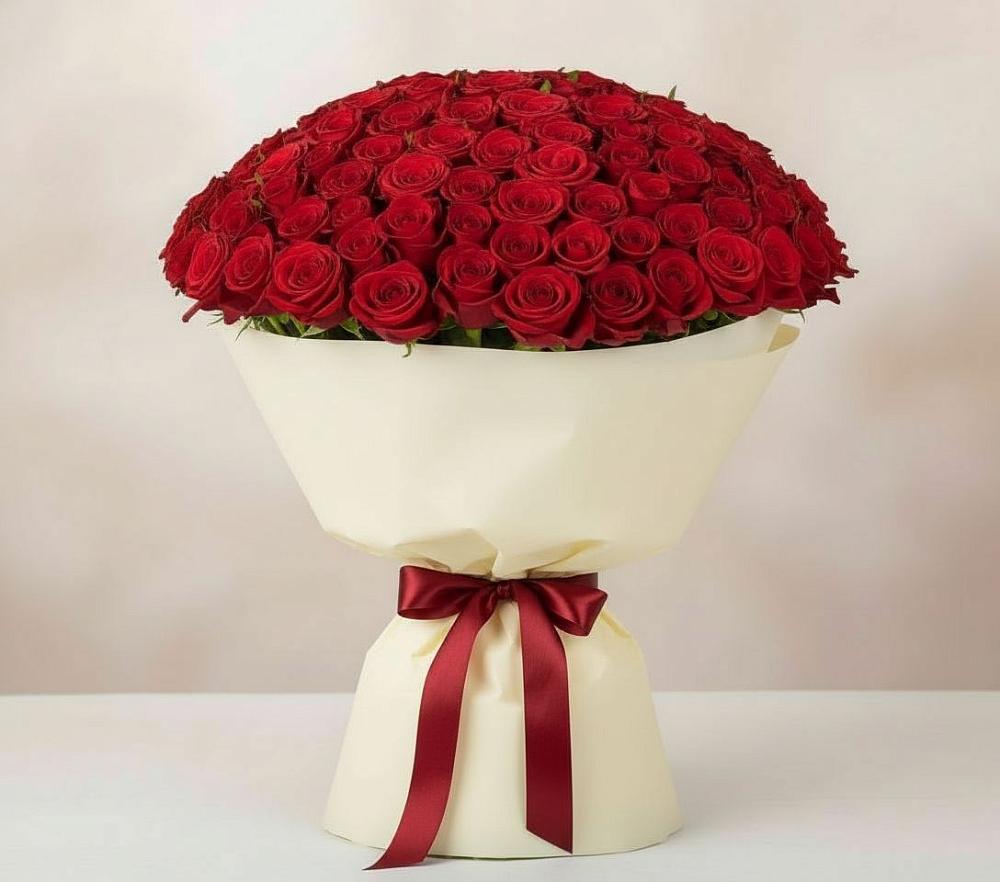 Букет 101 Красная роза Милано в Колычево Можайского района