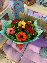 Букет цветов из:  Герберы, Хризантемы и Альстромерии #REPLACE_PRED# Колычево Можайского района