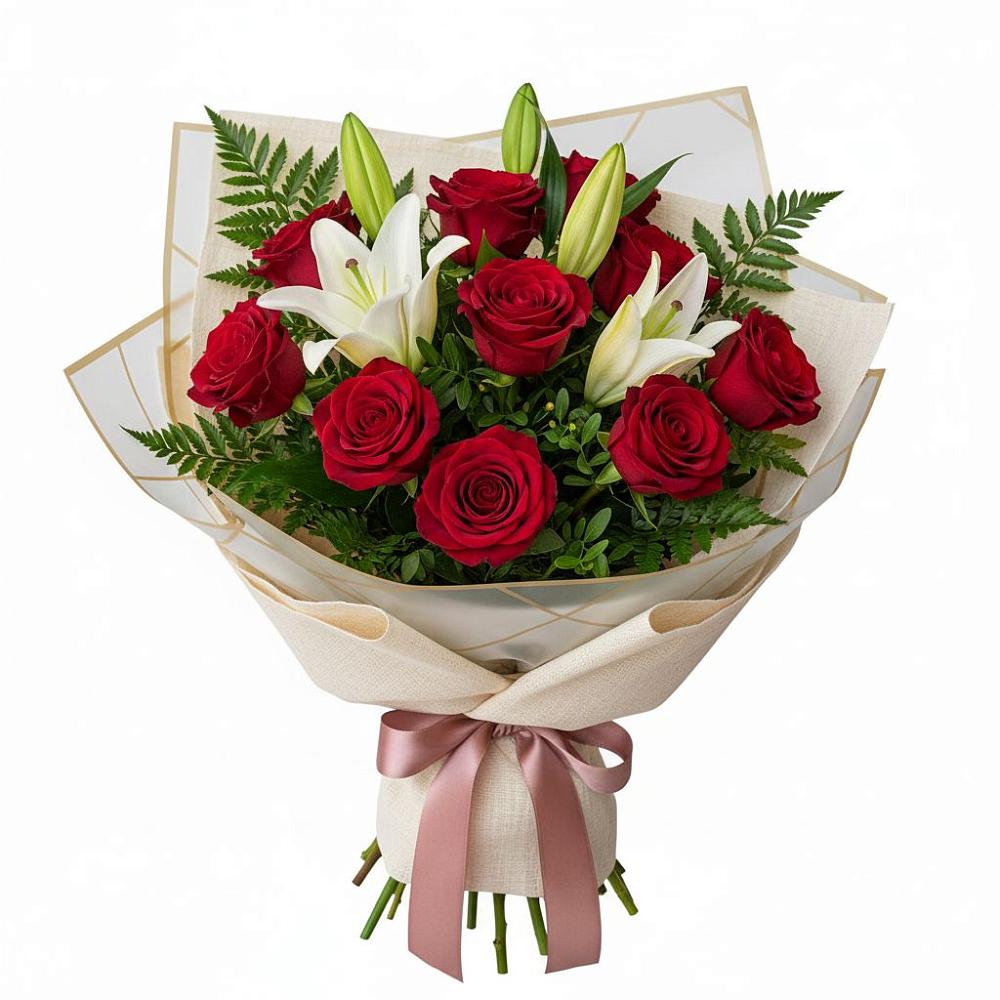 Букет цветов из: Лилии и Розы в Колычево Можайского района