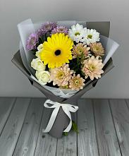 Букет цветов из:  Розы, Герберы и Хризантемы #REPLACE_PRED# Колычево Можайского района