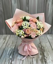 Букет цветов из:  Гвоздики, Розы и Хризантемы в Колычево Можайского района