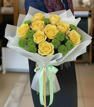 Букет цветов из:  Хризантемы и Розы в Колычево Можайского района