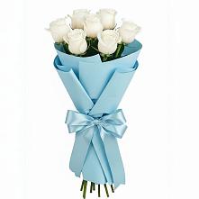 Букет 7 белых роз Проуд в Колычево Можайского района