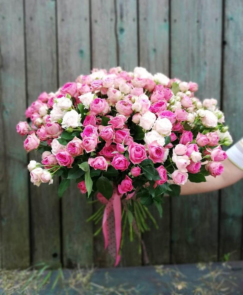 Букет Розовые кустовые розы Натали и Лав Лидия в Колычево Можайского района