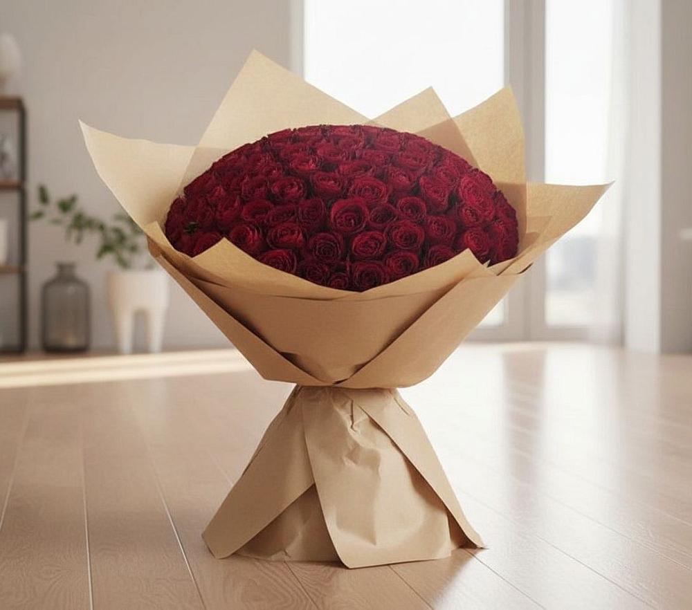 Букет 101 Красная роза в Колычево Можайского района