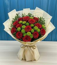 Букет цветов из:  Розы и Хризантемы в Колычево Можайского района