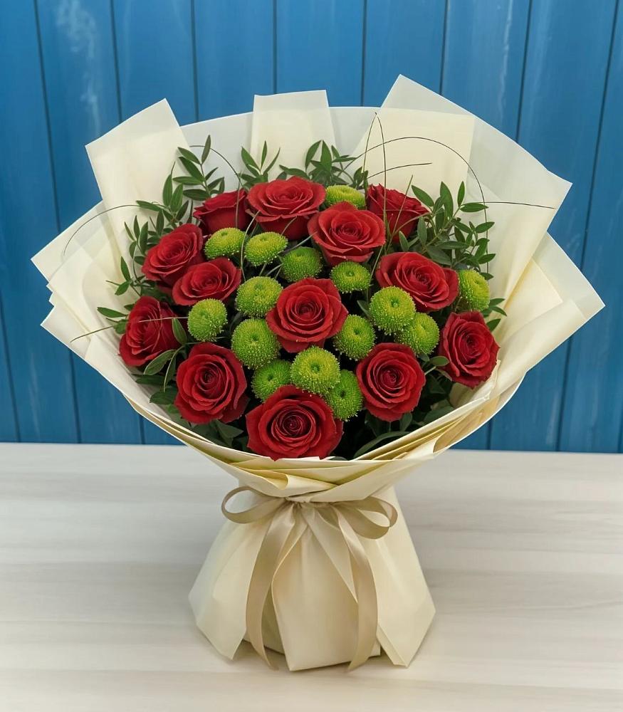 Букет цветов из: Розы и Хризантемы в Колычево Можайского района