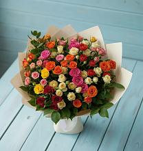 Букет Микс из разноцветных кустовых роз #REPLACE_PRED# Колычево Можайского района